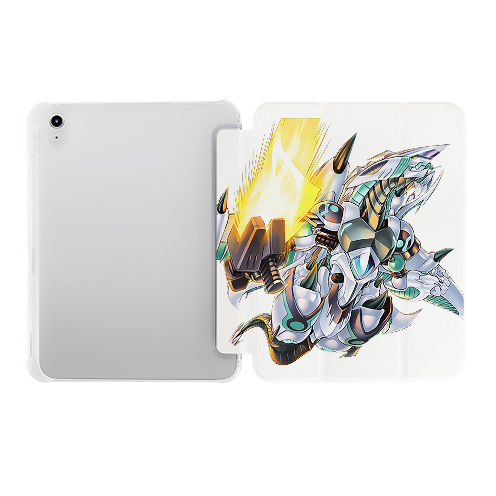 （画像用） 遊☆戯☆王 Yu-Gi-Oh! IPad ケース ペン収納付き 三つ折りスタンド PUレザー×シリコン 対応機種9.5/10.5/10.9インチ